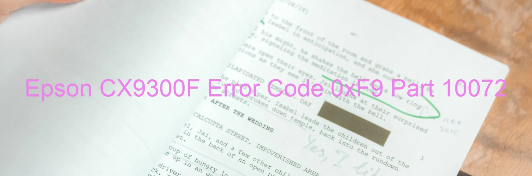 Epson CX9300F Error Code 0xF9 Part 10072