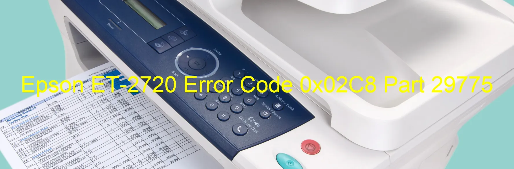 Epson ET-2720 Error Code 0x02C8 Part 29775