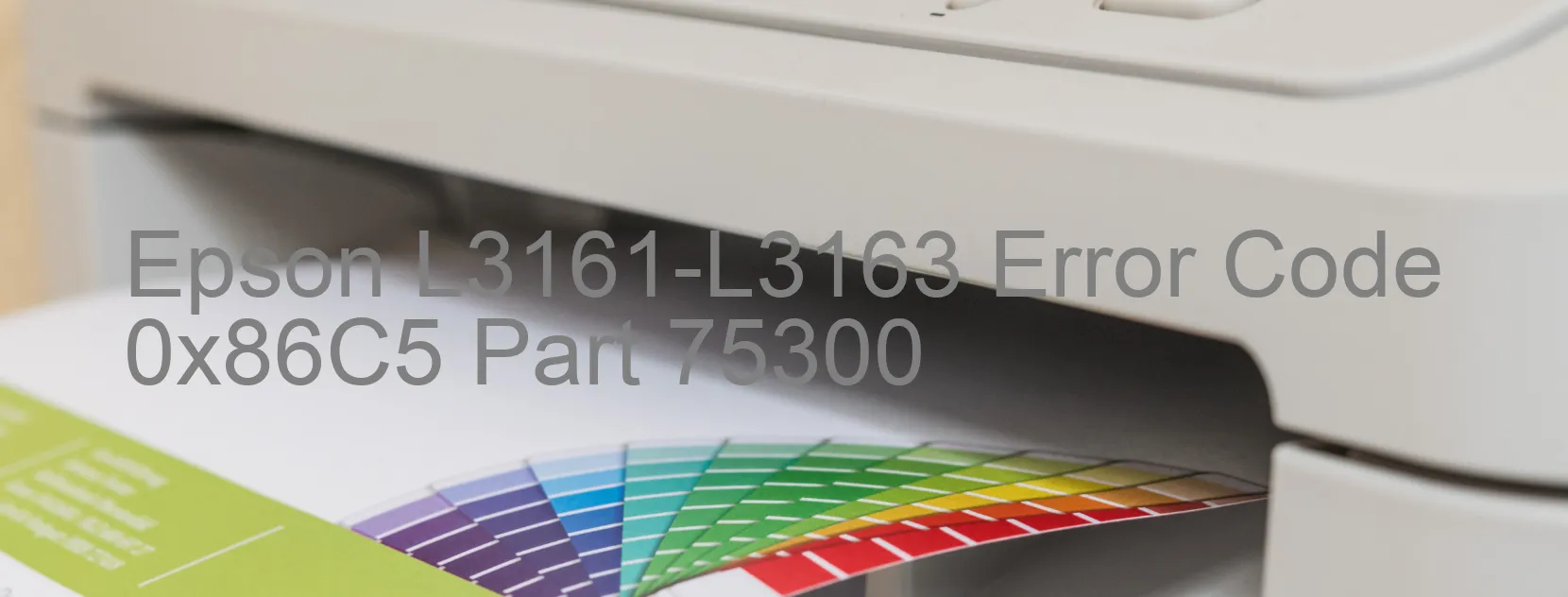 Epson L3161-L3163 Error Code 0x86C5 Part 75300