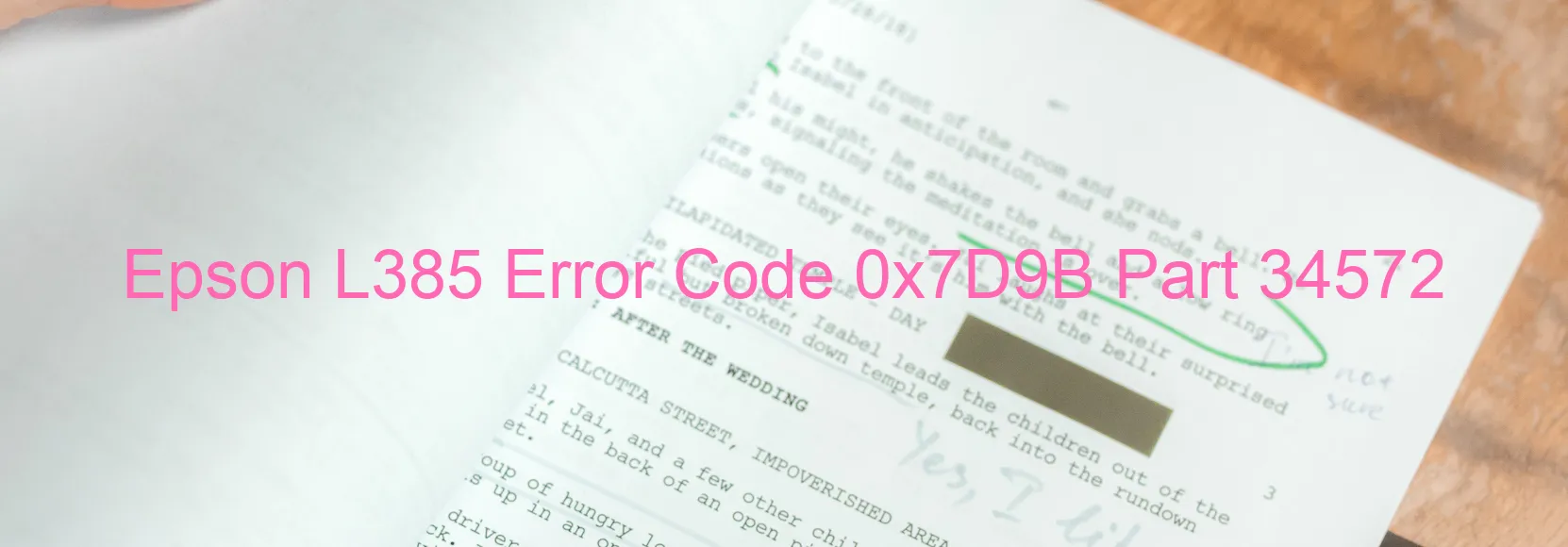 Epson L385 Error Code 0x7D9B Part 34572