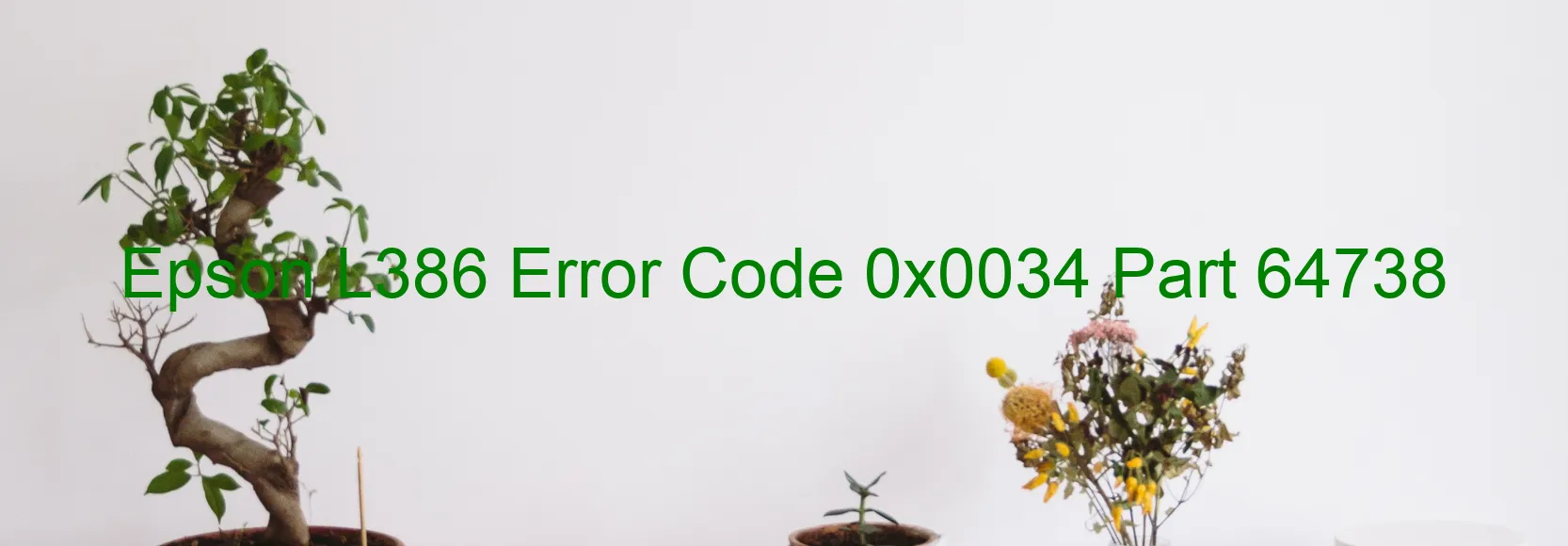 Epson L386 Error Code 0x0034 Part 64738