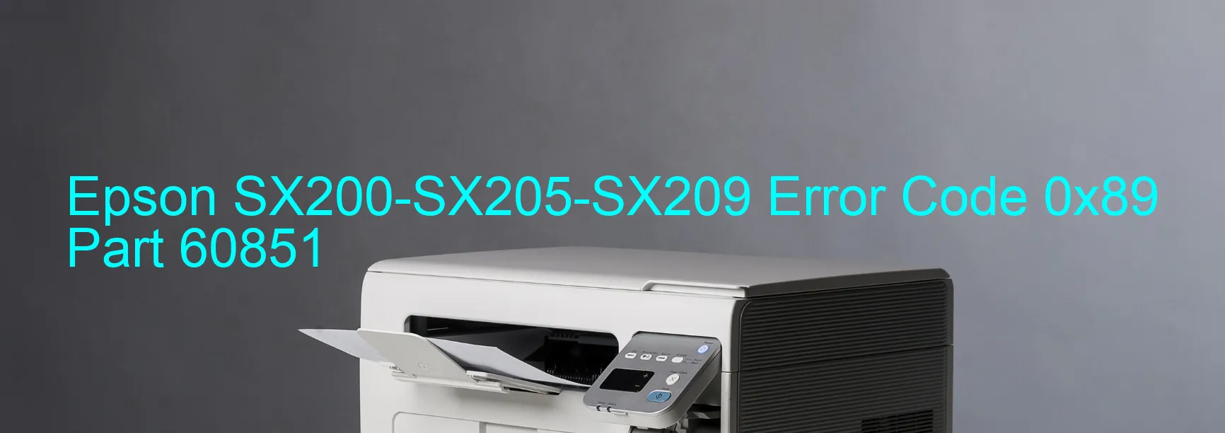 Epson SX200-SX205-SX209 Error Code 0x89 Part 60851