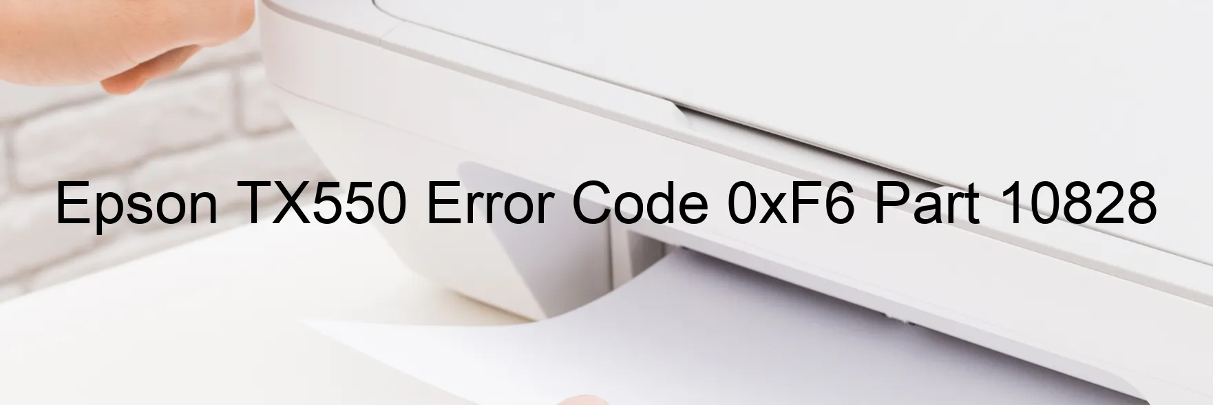 Epson TX550 Error Code 0xF6 Part 10828