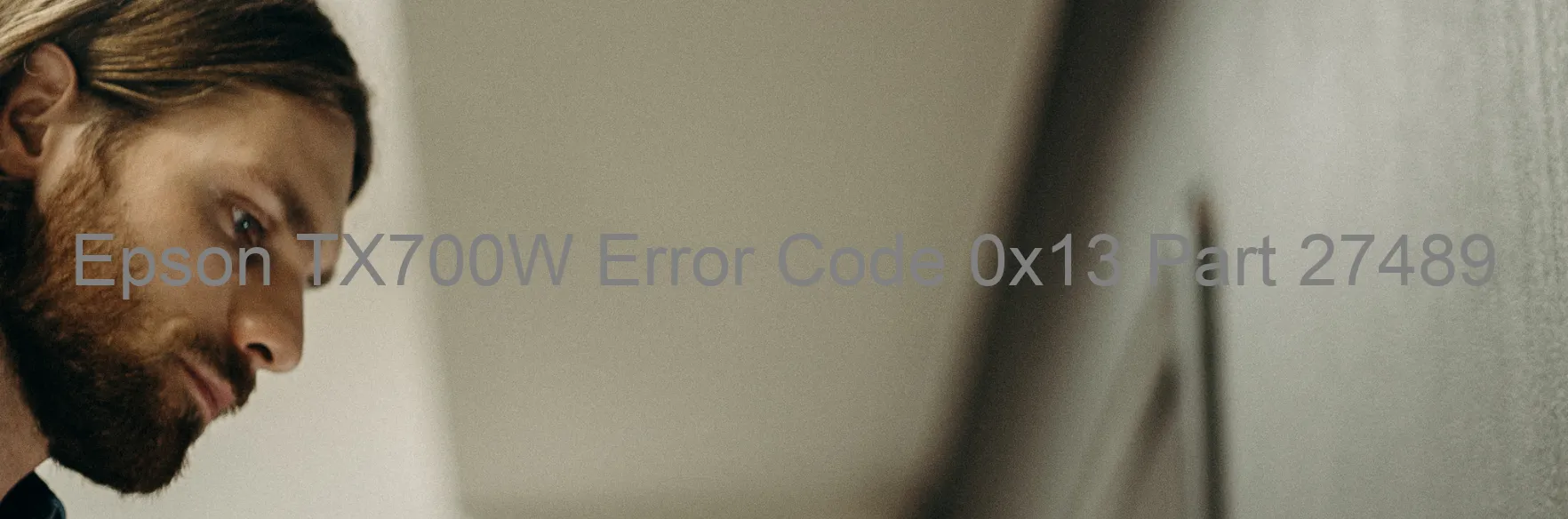 Epson TX700W Error Code 0x13 Part 27489