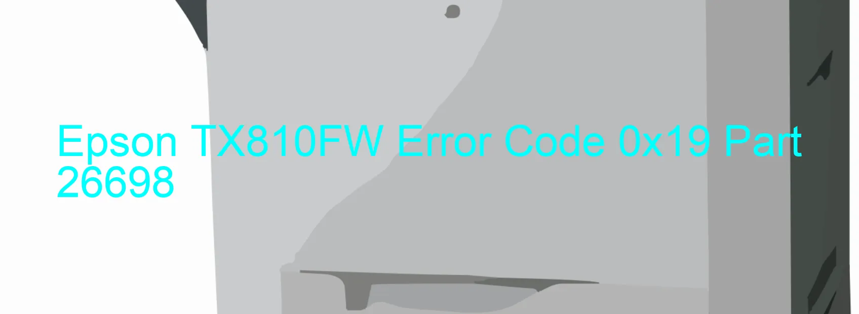 Epson TX810FW Error Code 0x19 Part 26698