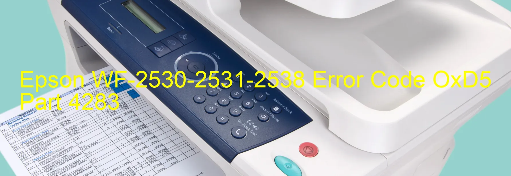 Epson WF-2530-2531-2538 Error Code OxD5 Part 4283