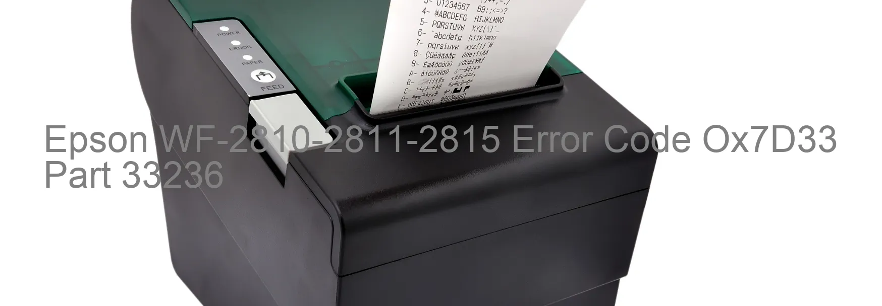 Epson WF-2810-2811-2815 Error Code Ox7D33 Part 33236