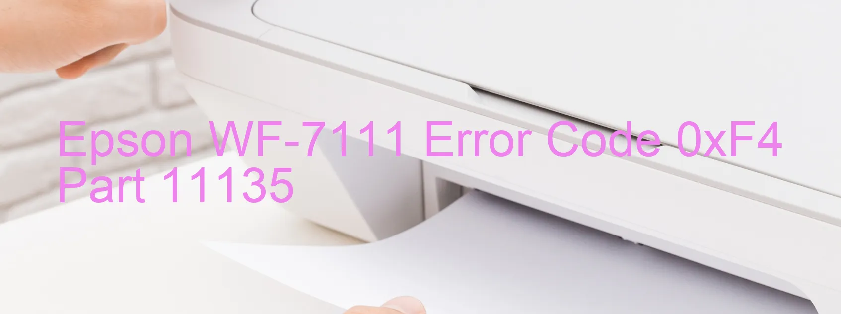 Epson WF-7111 Error Code 0xF4 Part 11135