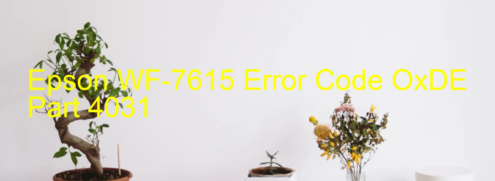 Epson WF-7615 Error Code OxDE Part 4031