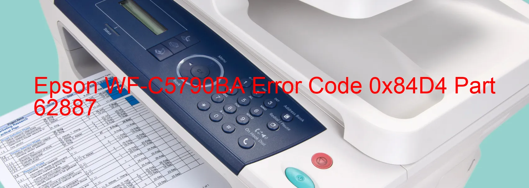 Epson WF-C5790BA Error Code 0x84D4 Part 62887