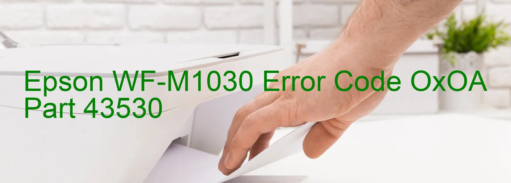 Epson WF-M1030 Error Code OxOA Part 43530